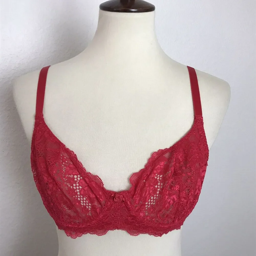 Victoria's Secret Bra Floral Lace Vintage Romance Coquette Lingerie Intimates